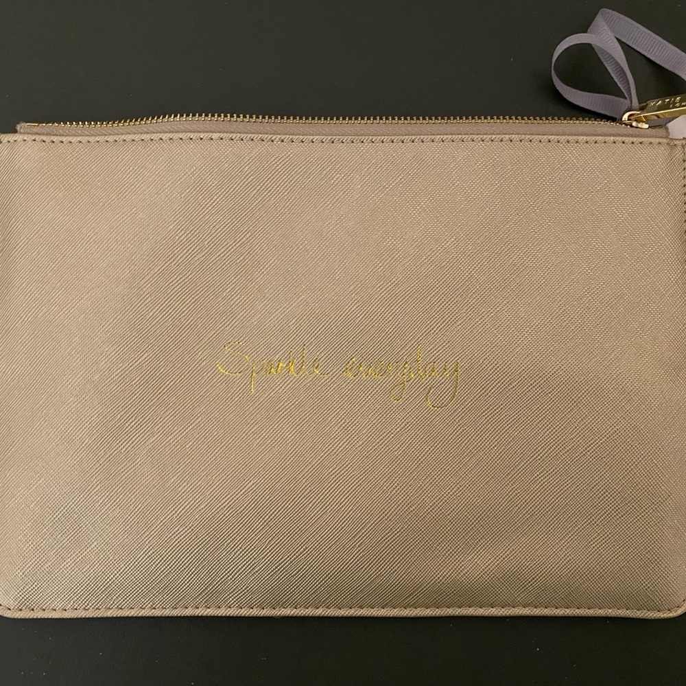 New with tags! Katie Loxton - gold perfect pouch